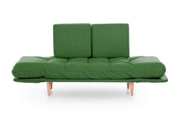 Mezonzo 3-sits Fällbar Längsbäddad Bäddsoffa 70x200 cm i Tyg - Grön - Möbler - Soffa - Bäddsoffa - 3 sits bäddsoffa