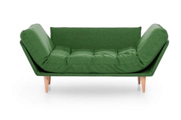 Mezonzo 3-sits Fällbar Längsbäddad Bäddsoffa 70x200 cm i Tyg - Grön - Möbler - Soffa - Bäddsoffa - 3 sits bäddsoffa