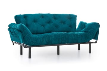 Mezonzo 3-sits Längsbäddad Bäddsoffa Fällbar 70x225 cm i Tyg - Grön - Möbler - Soffa - Bäddsoffa - 3 sits bäddsoffa
