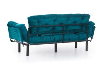Mezonzo 3-sits Längsbäddad Bäddsoffa Fällbar 70x225 cm i Tyg - Grön - Möbler - Soffa - Bäddsoffa - 3 sits bäddsoffa