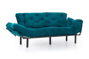 Mezonzo 3-sits Längsbäddad Bäddsoffa Fällbar 70x225 cm i Tyg - Grön - Möbler - Soffa - Bäddsoffa - 3 sits bäddsoffa