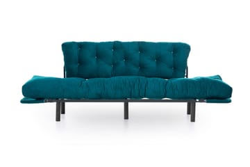 Mezonzo 3-sits Längsbäddad Bäddsoffa Fällbar 70x225 cm i Tyg - Grön - Möbler - Soffa - Bäddsoffa - 3 sits bäddsoffa