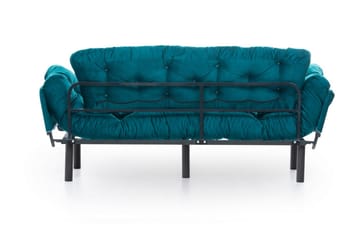 Mezonzo 3-sits Längsbäddad Bäddsoffa Fällbar 70x225 cm i Tyg - Grön - Möbler - Soffa - Bäddsoffa - 3 sits bäddsoffa