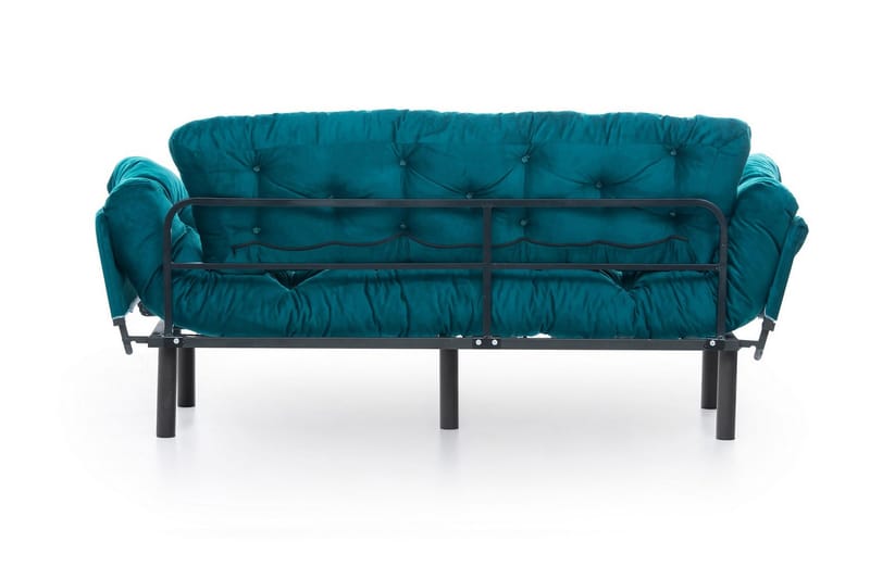 Mezonzo 3-sits Längsbäddad Bäddsoffa Fällbar 70x225 cm i Tyg - Grön - Möbler - Soffa - Bäddsoffa - 3 sits bäddsoffa