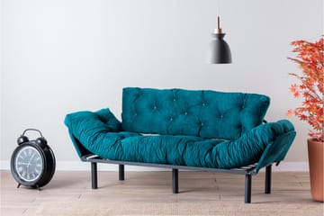 Mezonzo 3-sits Längsbäddad Bäddsoffa Fällbar 70x225 cm i Tyg - Grön - Möbler - Soffa - Bäddsoffa - 3 sits bäddsoffa