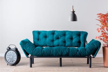 Mezonzo 3-sits Längsbäddad Bäddsoffa Fällbar 70x225 cm i Tyg - Grön - Möbler - Soffa - Bäddsoffa - 3 sits bäddsoffa
