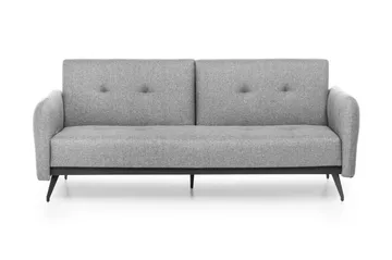 Mezonzo 3-sits Rektangulär Längsbäddad Bäddsoffa 125x190 cm i Tyg - Grå - Möbler - Soffa - Bäddsoffa - 3 sits bäddsoffa