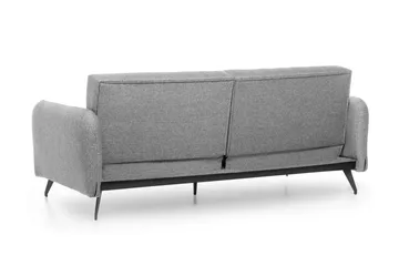 Mezonzo 3-sits Rektangulär Längsbäddad Bäddsoffa 125x190 cm i Tyg - Grå - Möbler - Soffa - Bäddsoffa - 3 sits bäddsoffa