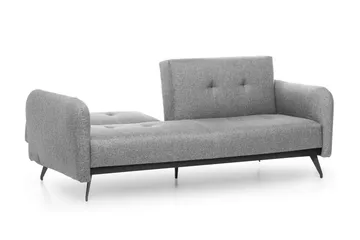 Mezonzo 3-sits Rektangulär Längsbäddad Bäddsoffa 125x190 cm i Tyg - Grå - Möbler - Soffa - Bäddsoffa - 3 sits bäddsoffa