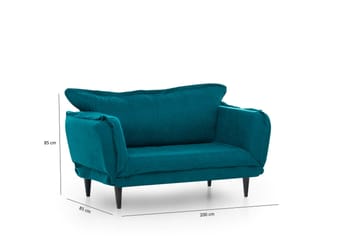 Mezonzo 3-sits Rektangulär Längsbäddad Bäddsoffa 50x190 cm i Tyg - Grön - Möbler - Soffa - Bäddsoffa - 3 sits bäddsoffa