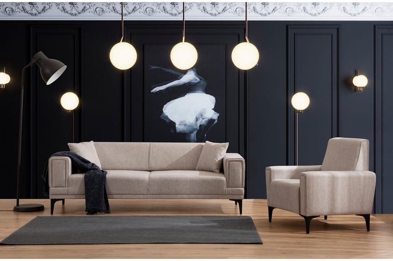 Naoko 3-sits Bäddsoffa - Ljusbrun - Möbler - Soffa - Bäddsoffa - 3 sits bäddsoffa