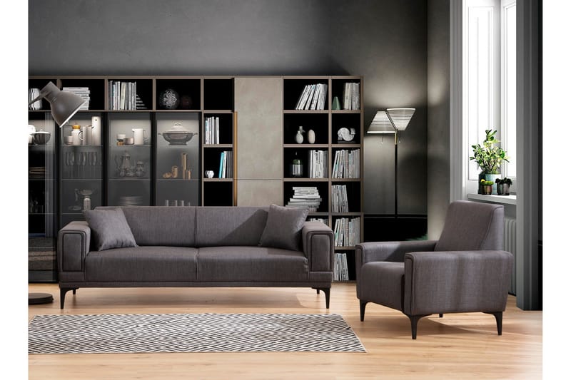 Naoko 3-sits Bäddsoffa - Mörkgrå - Möbler - Soffa - Bäddsoffa - 3 sits bäddsoffa