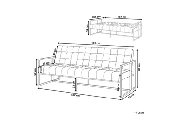 Ordsbo 3-sits Bäddsoffa - Sammet/Rosa - Möbler - Soffa - Bäddsoffa - 3 sits bäddsoffa