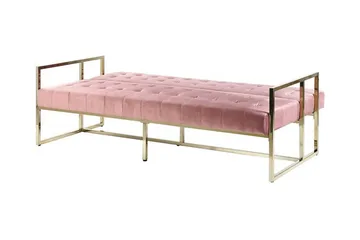 Ordsbo 3-sits Bäddsoffa - Sammet/Rosa - Möbler - Soffa - Bäddsoffa - 3 sits bäddsoffa