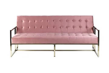 Ordsbo 3-sits Bäddsoffa - Sammet/Rosa - Möbler - Soffa - Bäddsoffa - 3 sits bäddsoffa