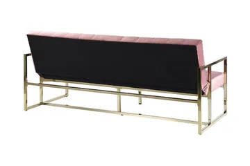 Ordsbo 3-sits Bäddsoffa - Sammet/Rosa - Möbler - Soffa - Bäddsoffa - 3 sits bäddsoffa