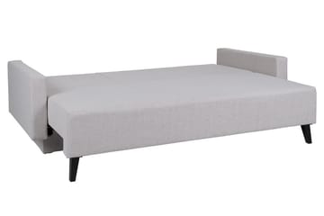 Oviedo 3-sits Bäddsoffa med Förvaring 95x215 cm i Tyg - Grå - Möbler - Soffa - Bäddsoffa - 3 sits bäddsoffa