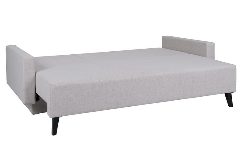 Oviedo 3-sits Bäddsoffa med Förvaring 95x215 cm i Tyg - Grå - Möbler - Soffa - Bäddsoffa - 3 sits bäddsoffa