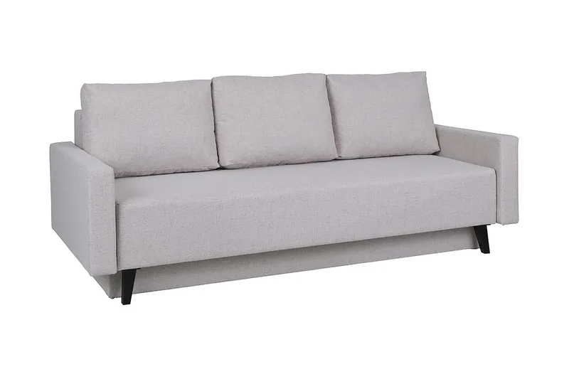 Oviedo 3-sits Bäddsoffa med Förvaring 95x215 cm i Tyg, Grå
