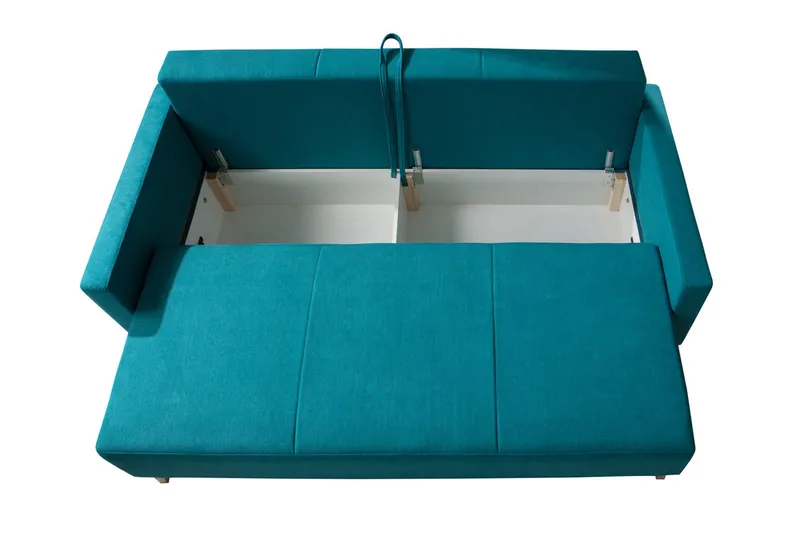 Oviedo Bäddsoffa 215x95x86 cm - Grå/Lila - Möbler - Soffa - Bäddsoffa - 3 sits bäddsoffa