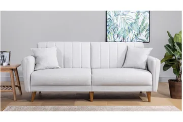Pattyn Bäddsoffa i Tyg med Träben - Beige - Möbler - Soffa - Bäddsoffa - 3 sits bäddsoffa