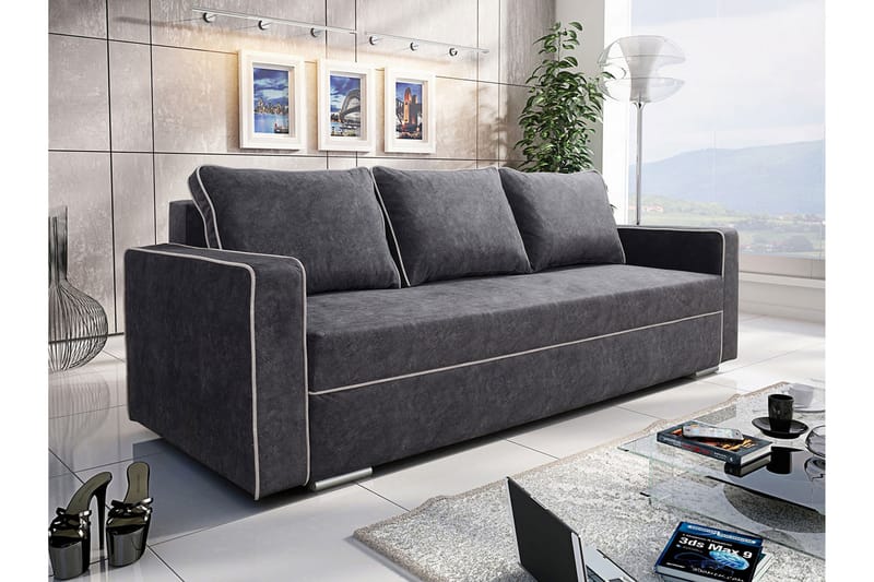 Peaver Bäddsoffa - Grå - Möbler - Soffa - Bäddsoffa - 3 sits bäddsoffa