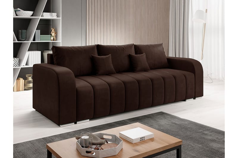 Picazo 4-sits Bäddsoffa Vänster - Brun - Möbler - Soffa - Bäddsoffa - 3 sits bäddsoffa