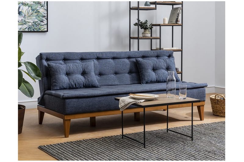 Raguel Bäddsoffa 3-sits - Mörkblå - Möbler - Soffa - Bäddsoffa - 3 sits bäddsoffa