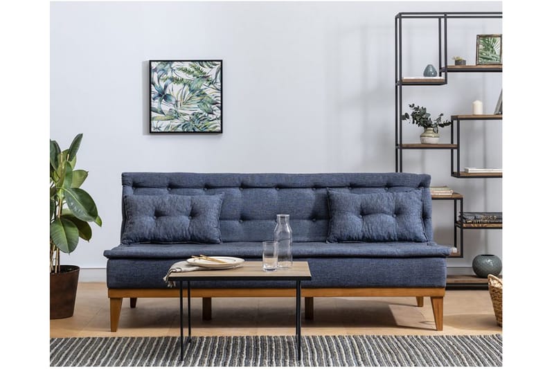 Raguel Bäddsoffa 3-sits - Mörkblå - Möbler - Soffa - Bäddsoffa - 3 sits bäddsoffa