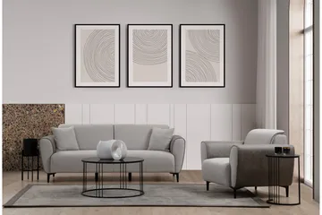 Rebelo 3-sits Bäddsoffa - Grå - Möbler - Soffa - Bäddsoffa - 3 sits bäddsoffa