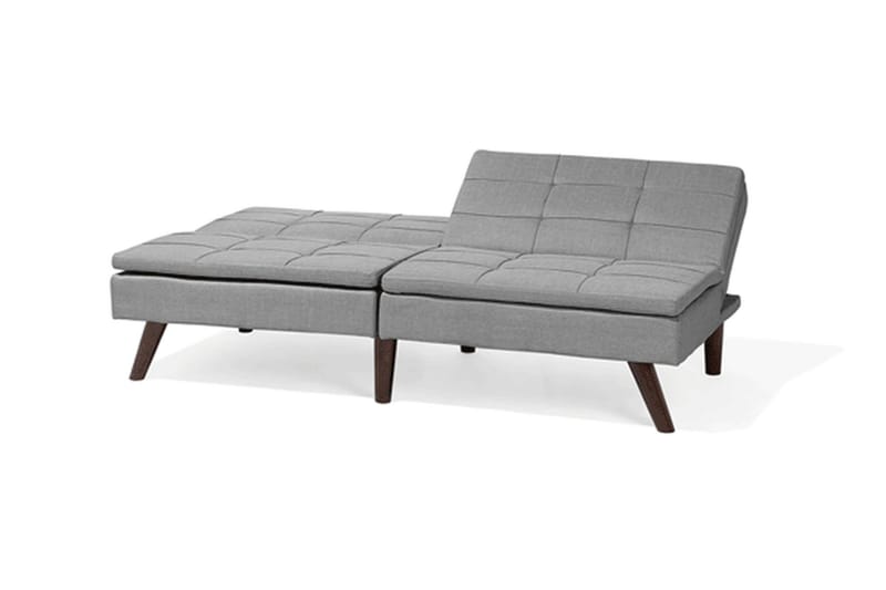 Ronne 2-sits Bäddbar Rektangulär Bäddsoffa i Tyg med Träben - Grå - Möbler - Soffa - Bäddsoffa - 3 sits bäddsoffa