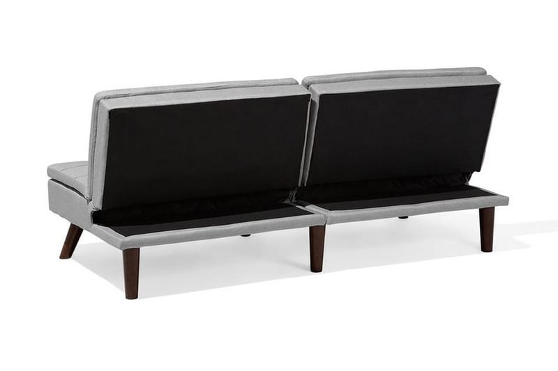 Ronne 2-sits Bäddbar Rektangulär Bäddsoffa i Tyg med Träben - Grå - Möbler - Soffa - Bäddsoffa - 3 sits bäddsoffa