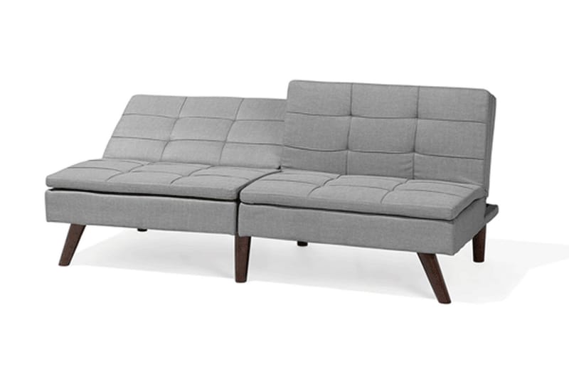 Ronne 2-sits Bäddbar Rektangulär Bäddsoffa i Tyg med Träben - Grå - Möbler - Soffa - Bäddsoffa - 3 sits bäddsoffa