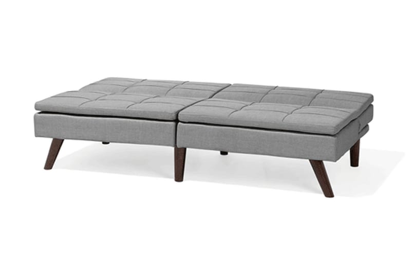 Ronne 2-sits Bäddbar Rektangulär Bäddsoffa i Tyg med Träben - Grå - Möbler - Soffa - Bäddsoffa - 3 sits bäddsoffa