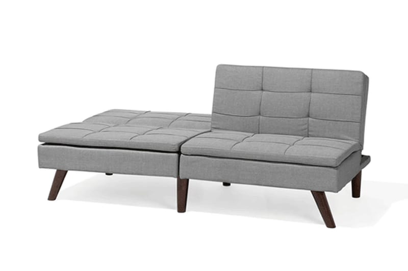 Ronne 2-sits Bäddbar Rektangulär Bäddsoffa i Tyg med Träben - Grå - Möbler - Soffa - Bäddsoffa - 3 sits bäddsoffa