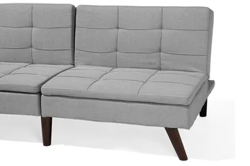 Ronne 2-sits Bäddbar Rektangulär Bäddsoffa i Tyg med Träben - Grå - Möbler - Soffa - Bäddsoffa - 3 sits bäddsoffa