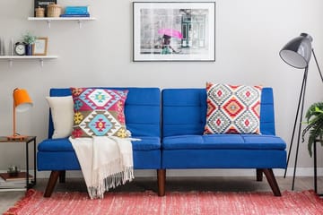 Ronne Bäddsoffa 180 cm - Blå - Möbler - Soffa - Bäddsoffa - 3 sits bäddsoffa