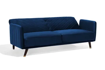 Senja Bäddsoffa 200 cm - Blå - Möbler - Soffa - Bäddsoffa - 3 sits bäddsoffa