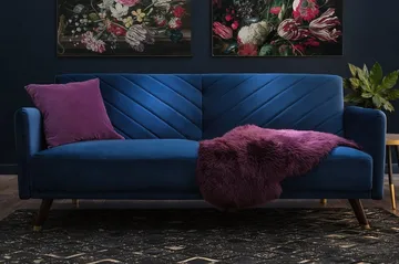 Senja Bäddsoffa 200 cm - Blå - Möbler - Soffa - Bäddsoffa - 3 sits bäddsoffa