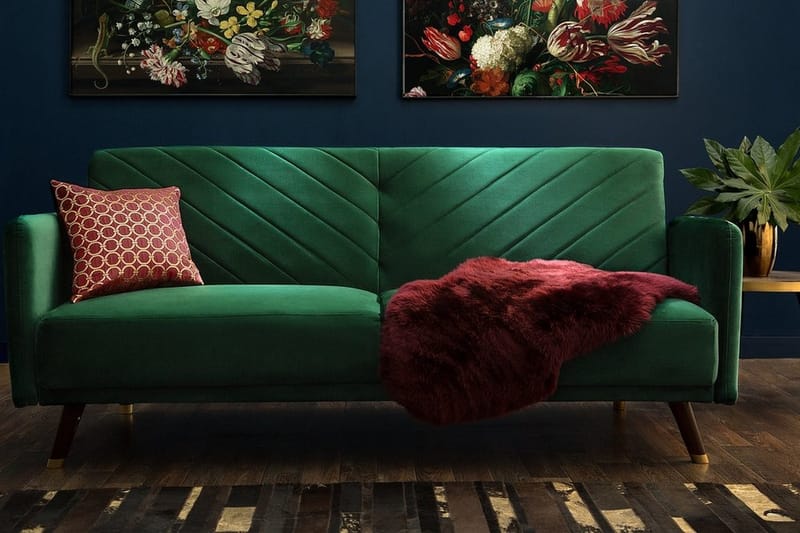 Senja Bäddsoffa 200 cm - Grön - Möbler - Soffa - Bäddsoffa - 3 sits bäddsoffa