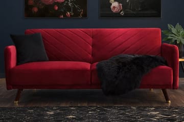 Senja Bäddsoffa 200 cm - Röd - Möbler - Soffa - Bäddsoffa - 3 sits bäddsoffa