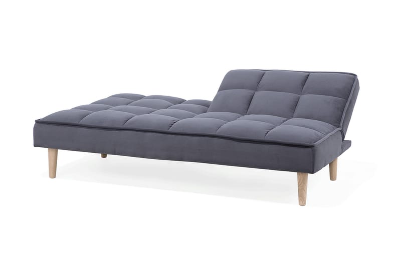Siljan 3-sits Kvadratsydd Bäddsoffa 177 cm i Sammet - Grå - Möbler - Soffa - Bäddsoffa - 3 sits bäddsoffa