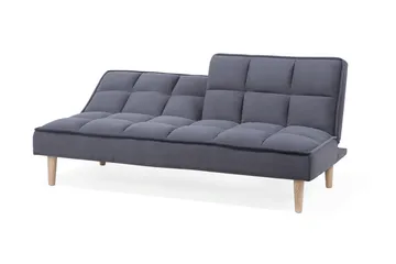 Siljan 3-sits Kvadratsydd Bäddsoffa 177 cm i Sammet - Grå - Möbler - Soffa - Bäddsoffa - 3 sits bäddsoffa