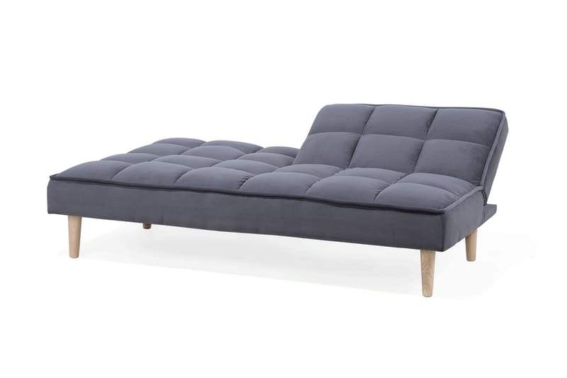 Siljan 3-sits Kvadratsydd Bäddsoffa 177 cm i Sammet - Grå - Möbler - Soffa - Bäddsoffa - 3 sits bäddsoffa