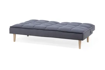 Siljan 3-sits Kvadratsydd Bäddsoffa 177 cm i Sammet - Grå - Möbler - Soffa - Bäddsoffa - 3 sits bäddsoffa