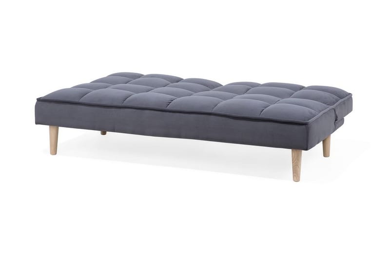 Siljan 3-sits Kvadratsydd Bäddsoffa 177 cm i Sammet - Grå - Möbler - Soffa - Bäddsoffa - 3 sits bäddsoffa