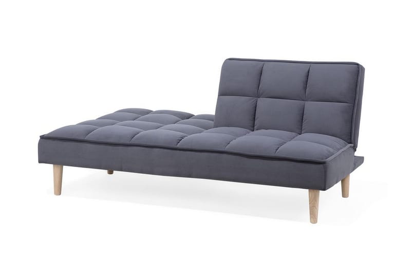 Siljan 3-sits Kvadratsydd Bäddsoffa 177 cm i Sammet - Grå - Möbler - Soffa - Bäddsoffa - 3 sits bäddsoffa