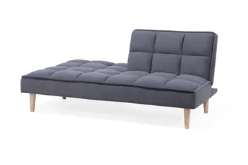 Siljan 3-sits Kvadratsydd Bäddsoffa 177 cm i Sammet - Grå - Möbler - Soffa - Bäddsoffa - 3 sits bäddsoffa