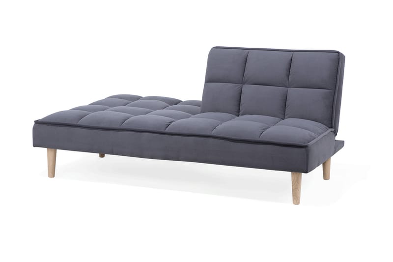 Siljan 3-sits Kvadratsydd Bäddsoffa 177 cm i Sammet - Grå - Möbler - Soffa - Bäddsoffa - 3 sits bäddsoffa