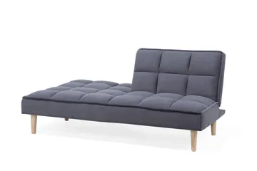 Siljan 3-sits Kvadratsydd Bäddsoffa 177 cm i Sammet - Grå - Möbler - Soffa - Bäddsoffa - 3 sits bäddsoffa